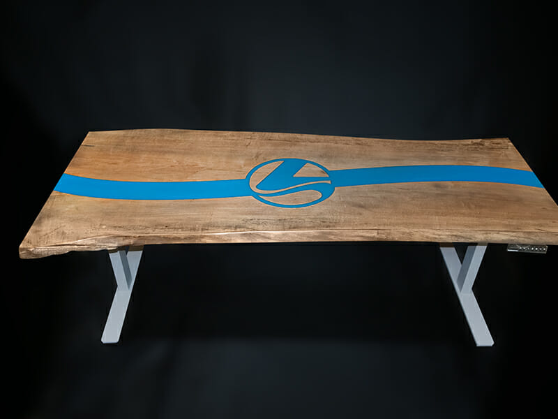 Epoxy Inlay Live Edge Desk