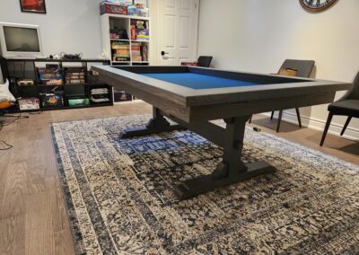 Family Board Game Table and Game Room - Western Pride Woodworks Custom family board game table in a dedicated game room handcrafted in Canada