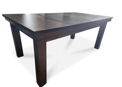Handcrafted ash board game table with recessed play area built in Ontario