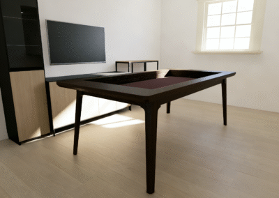 Mid Century Modern Board Game Table Rendering