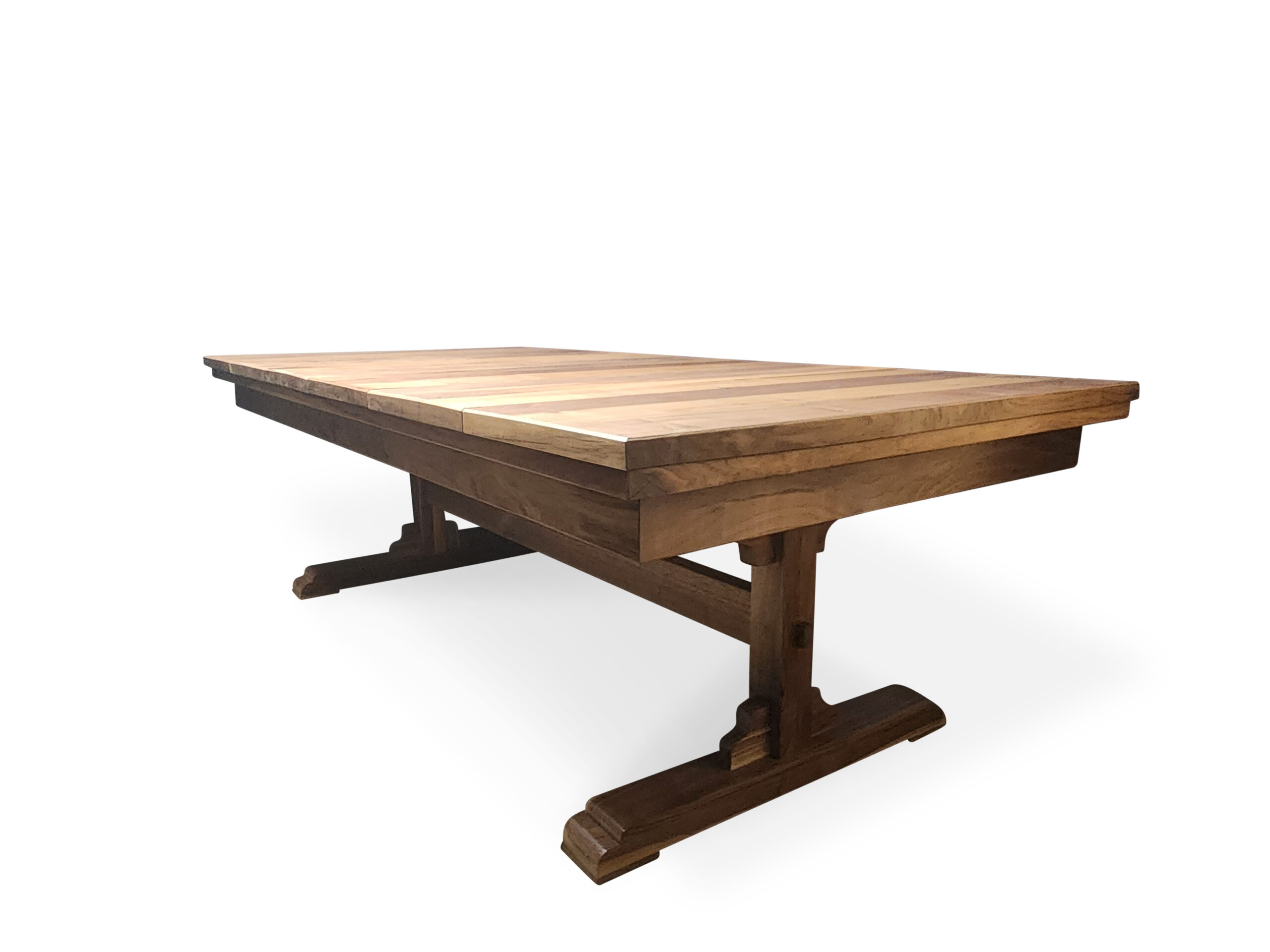 Handmade board game dining table featuring a recessed gaming vault and removable dining top. - Custom Woodworking & Custom Furniture - Solid Wood Dining Tables Black Walnut Board Game Table | Western Pride Woodworks