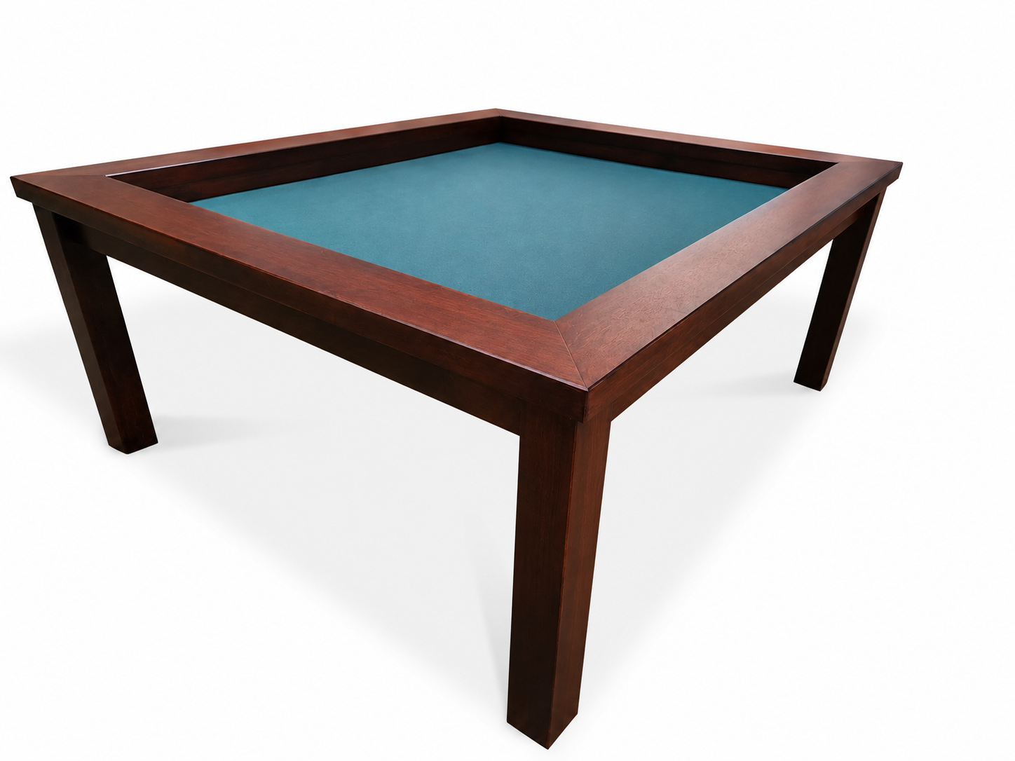 Custom Warhammer Board Game Table | Western Pride Woodworks - Western Pride Woodworks Custom solid wood Warhammer board game table by Western Pride Woodworks featuring a recessed green neoprene gaming surface and handcrafted Canadian craftsmanship.