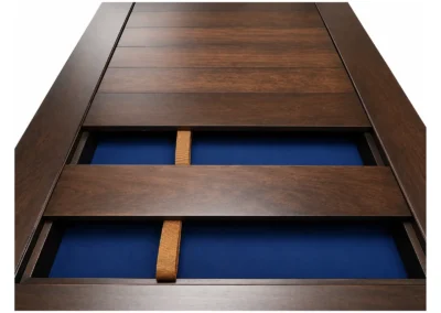 Accessible Board Game Table Topper System - Western Pride Woodworks One-hand accessible board game table with removable topper panels and lifting straps